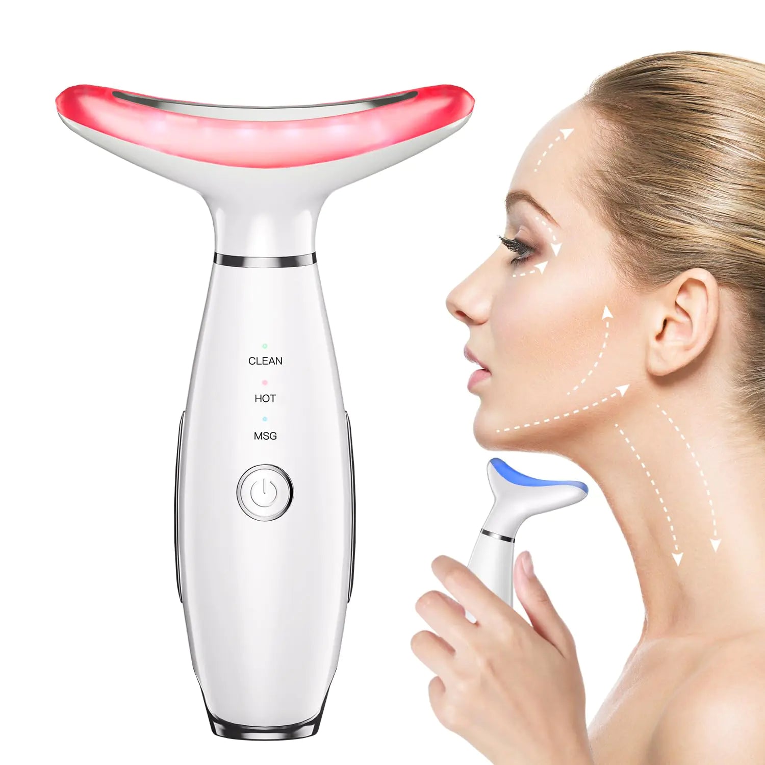3-in-1 Facial Sculptor with Thermal Vibration - White
