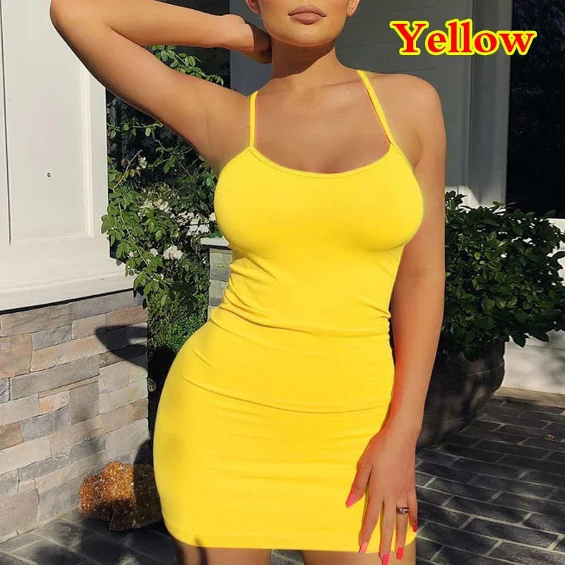 Elegant Bodycon Spaghetti Strap Mini Dress™