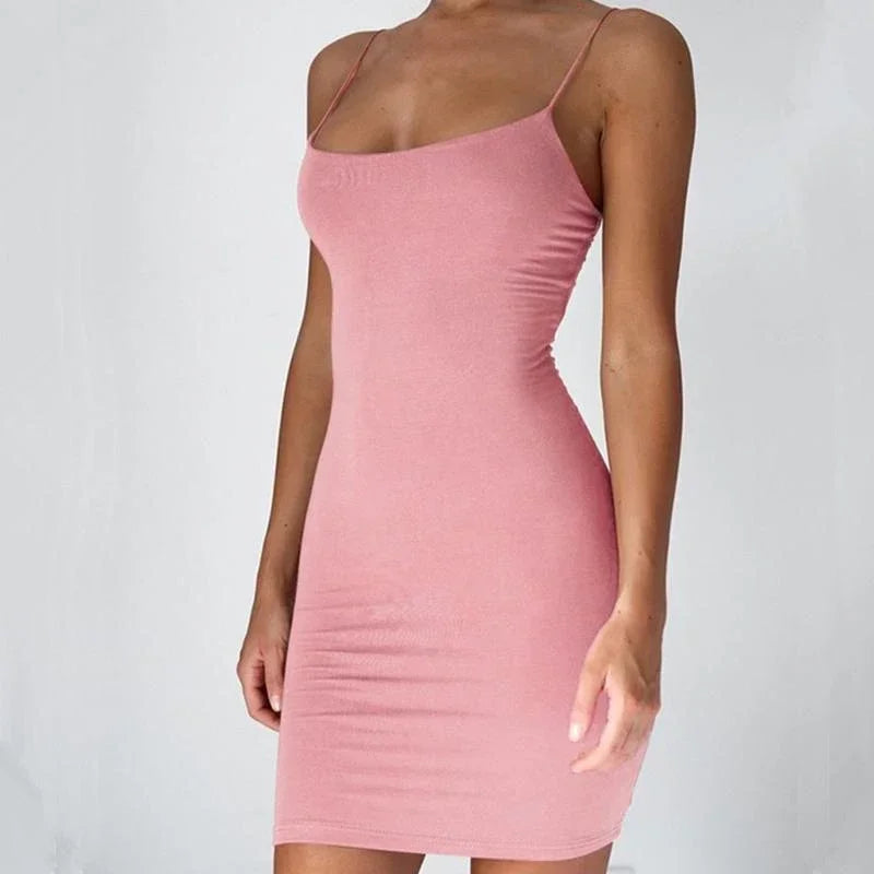 Elegant Bodycon Spaghetti Strap Mini Dress™