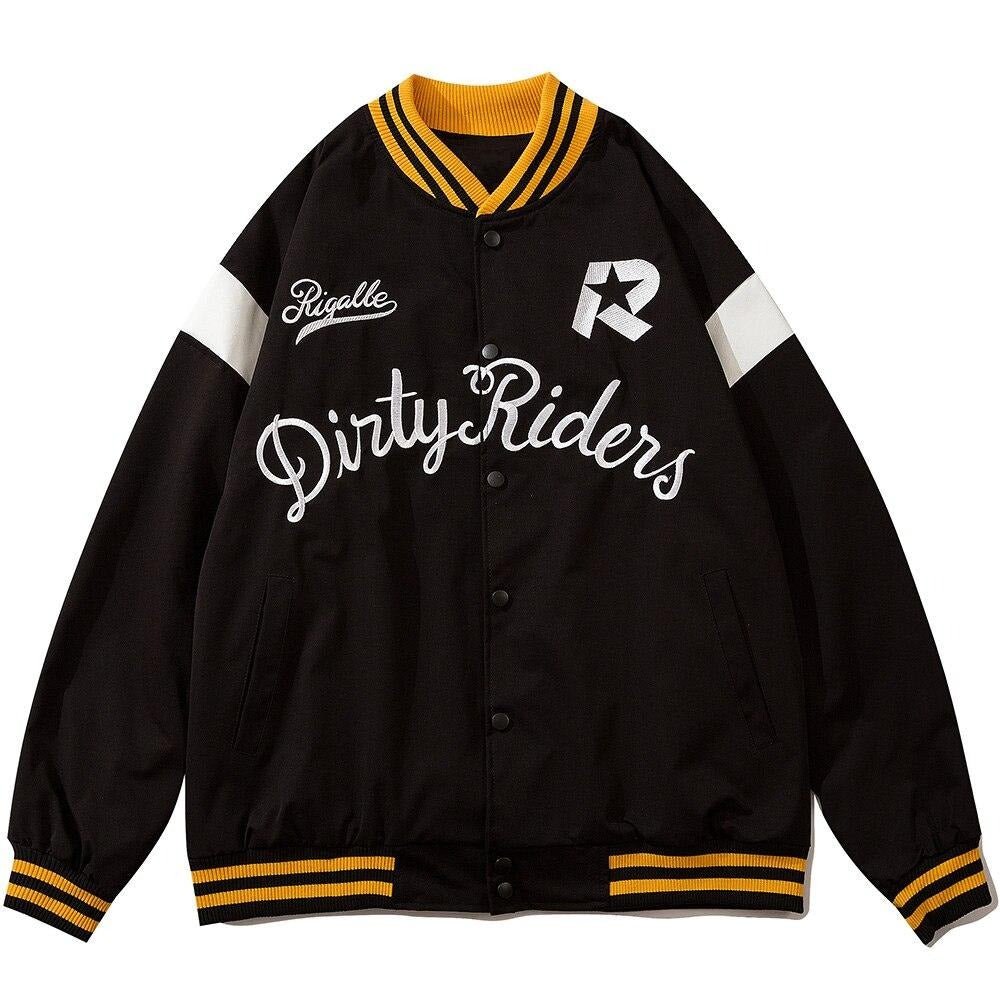 Baseball Jacket Men Star Letter Embroidery Patchwork Bomber Coats Autumn Retro Fashion High Street All-match Streetwear